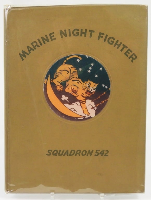 Marine Night Fighter Squadron 542 Book: Hard bound copy of marine Night Fighter Squadron 542 with plastic cover.
