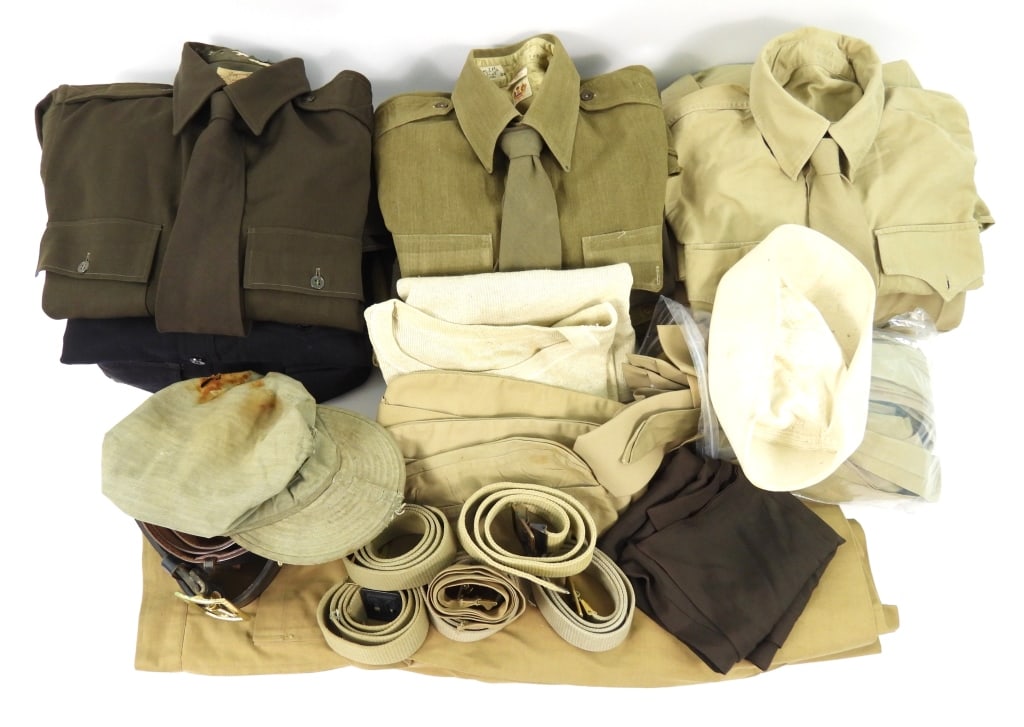 Group of Military Shirts, Ties, and a Skirt (1 of 8)