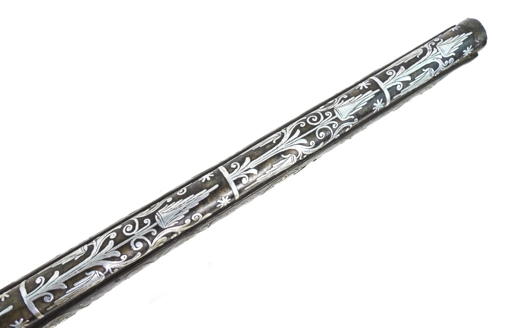 Silver Inlayed Ottoman Flintlock Pistol - 6