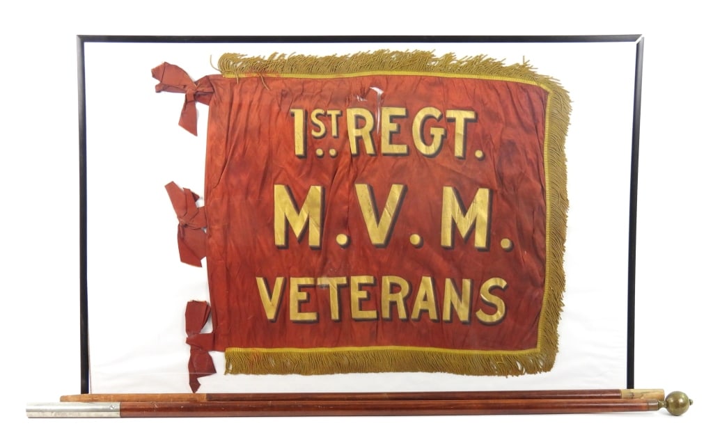 1st Regiment Mass Volunteer Militia Banner & Pole (1 of 10)