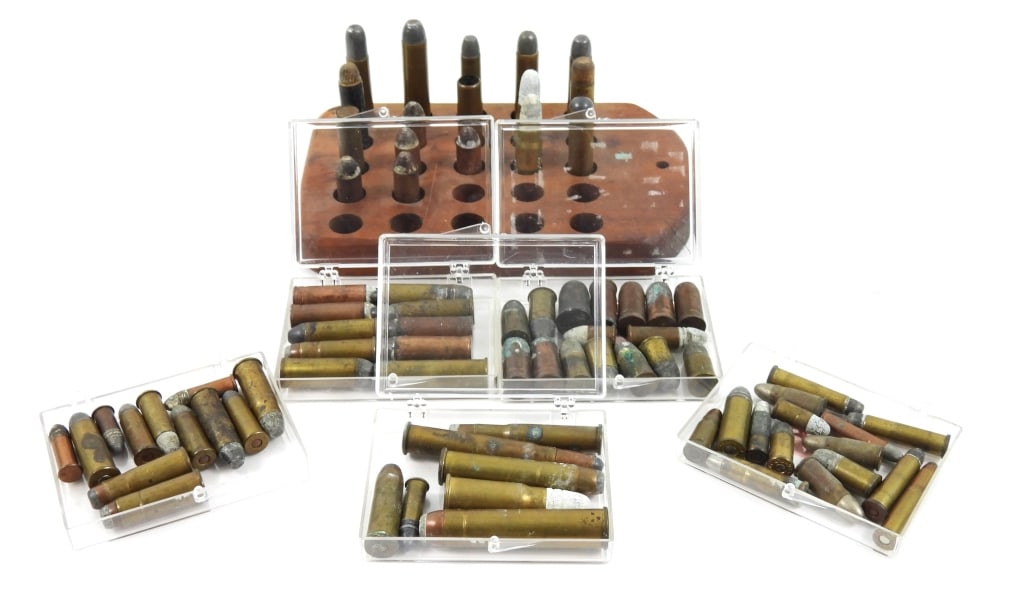 Group of Antique Ammunition: Group of antique ammunition for pistols, rifles, and carbines.