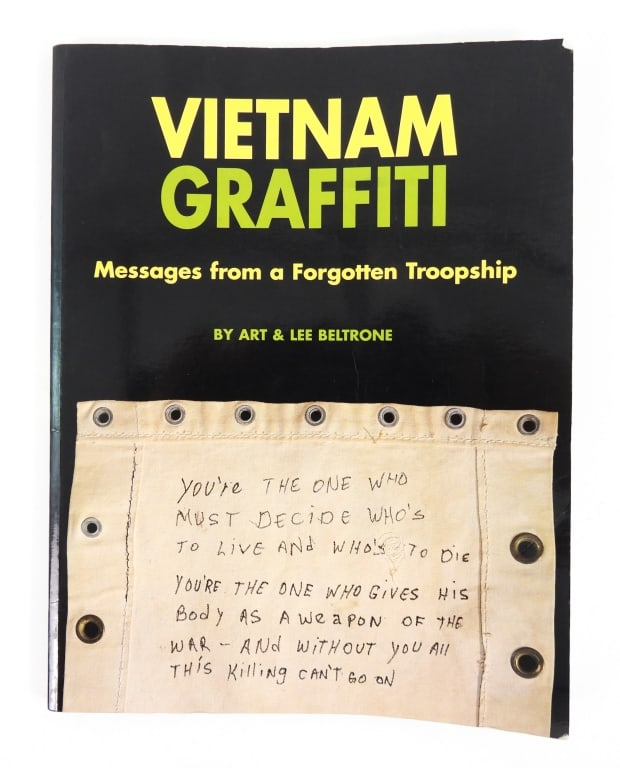 Vietnam Troopship Bunk Canvas Graffiti - 9