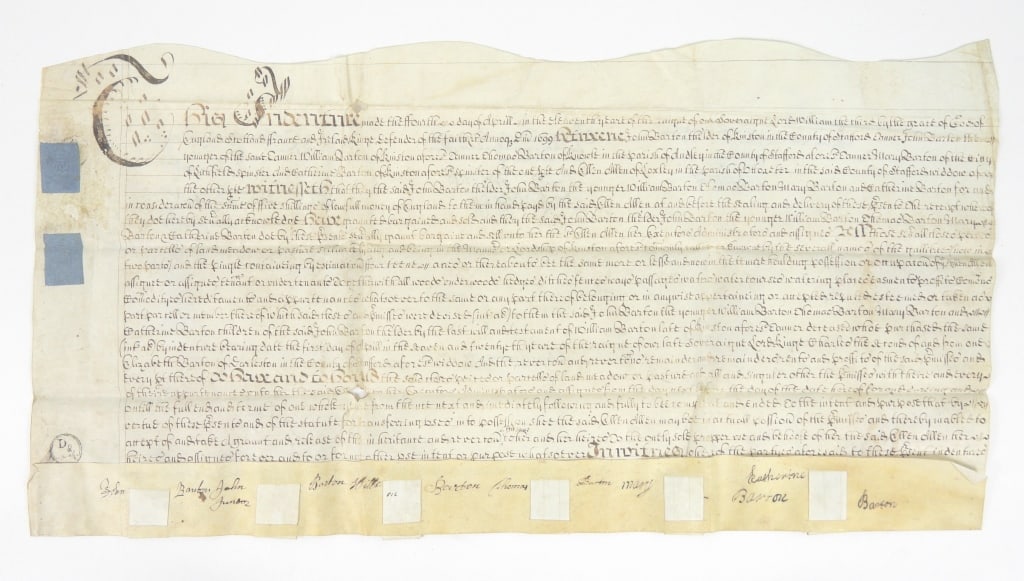 17th Century English Velum Document (1 of 8)