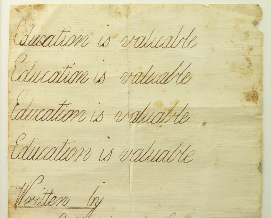 Early 19th Century Framed Student Ephemera - 2