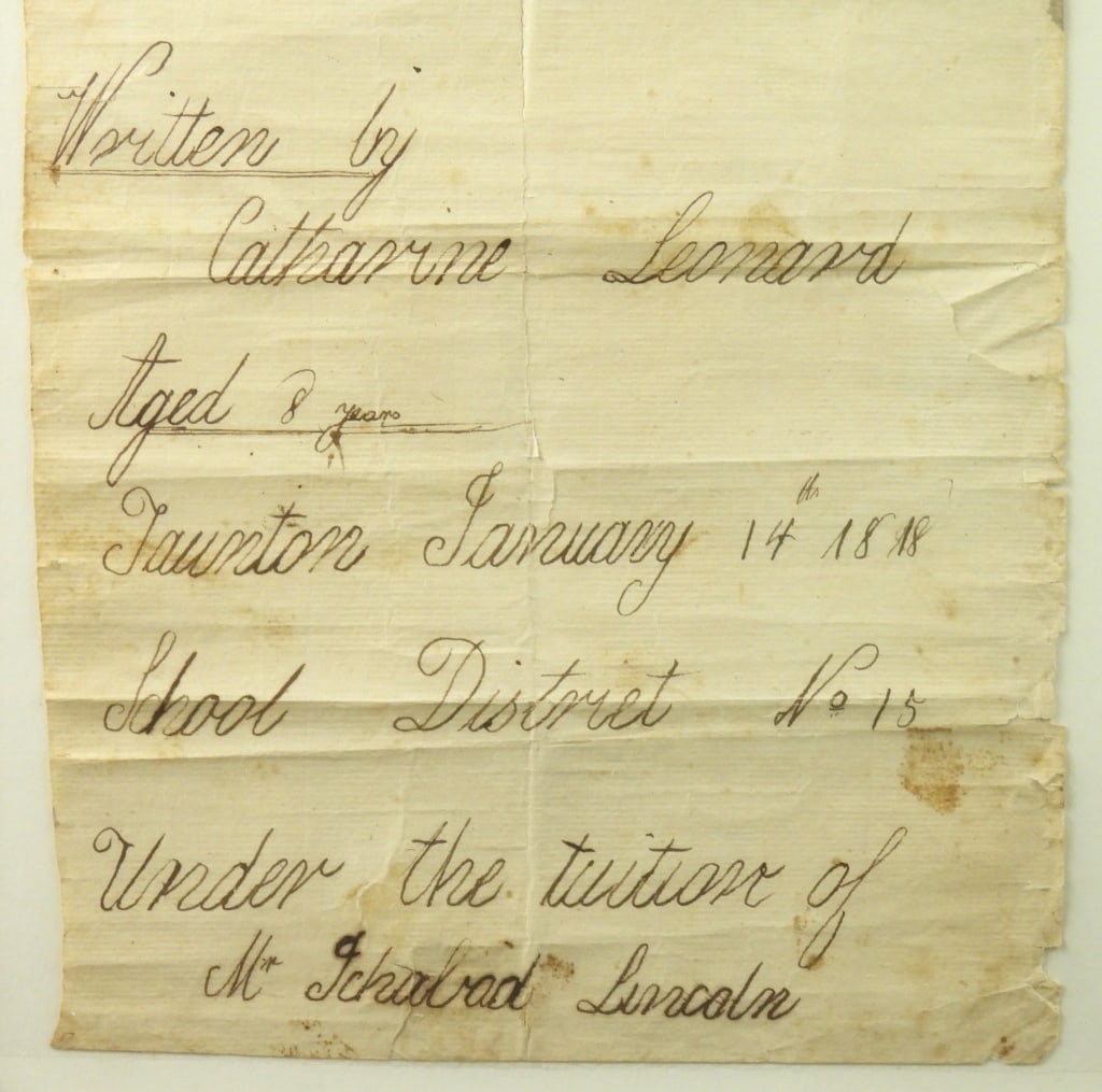 Early 19th Century Framed Student Ephemera - 3