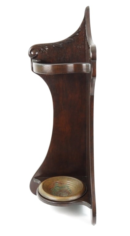 Antique Oak Corner Umbrella Stand - 3