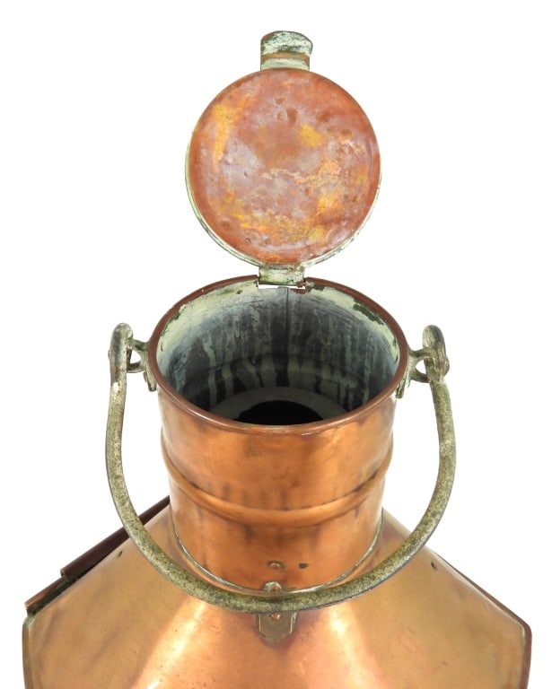 Large Copper Starboard Nautical Lantern - 4