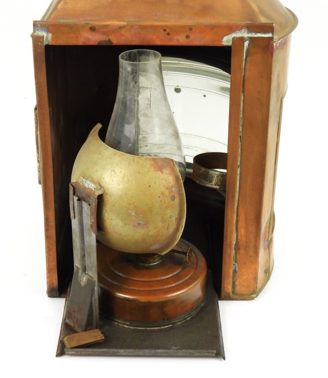 Large Copper Starboard Nautical Lantern - 8