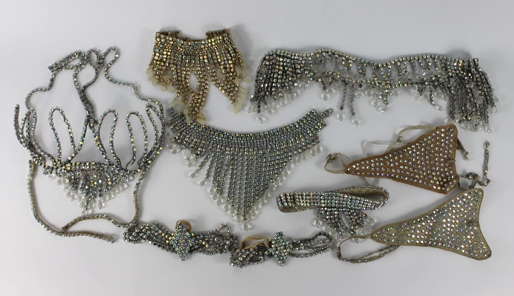 9PC C1940s Cabaret Rhinestone Costume - 2
