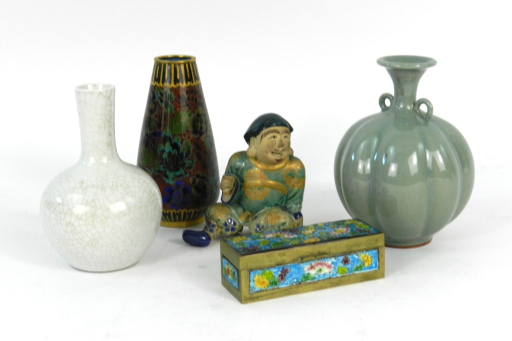 5PC Asian Vases & Other Items (1 of 14)