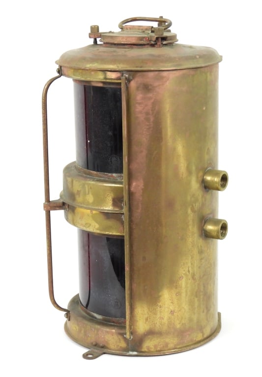 Vintage Double Red Lens Navigation Light - 2