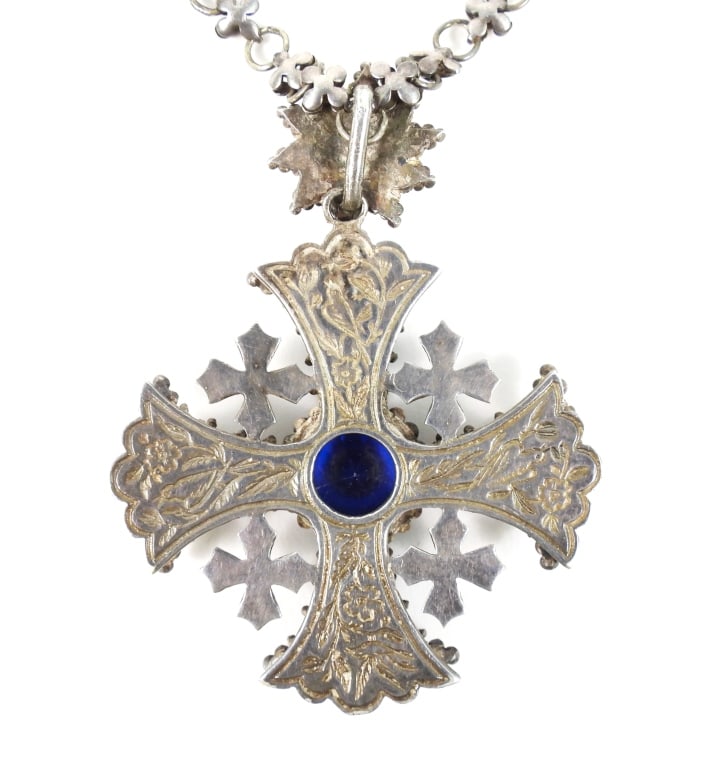 Antique Sterling Jerusalem Cross - 3