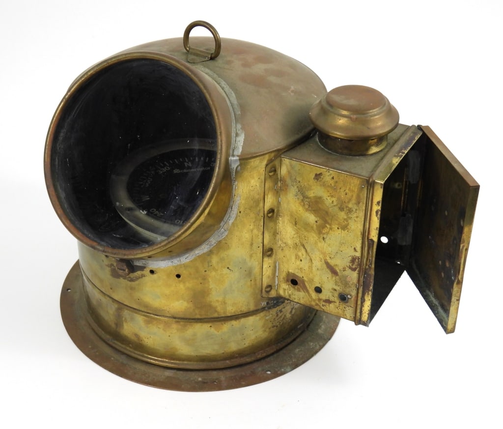 Brass Binnacle Compass W-Housing - 2