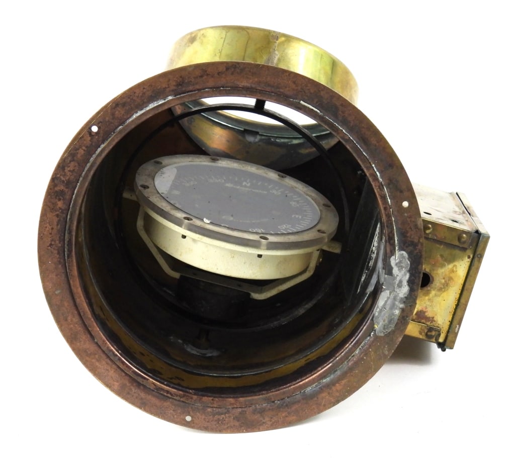 Brass Binnacle Compass W-Housing - 7