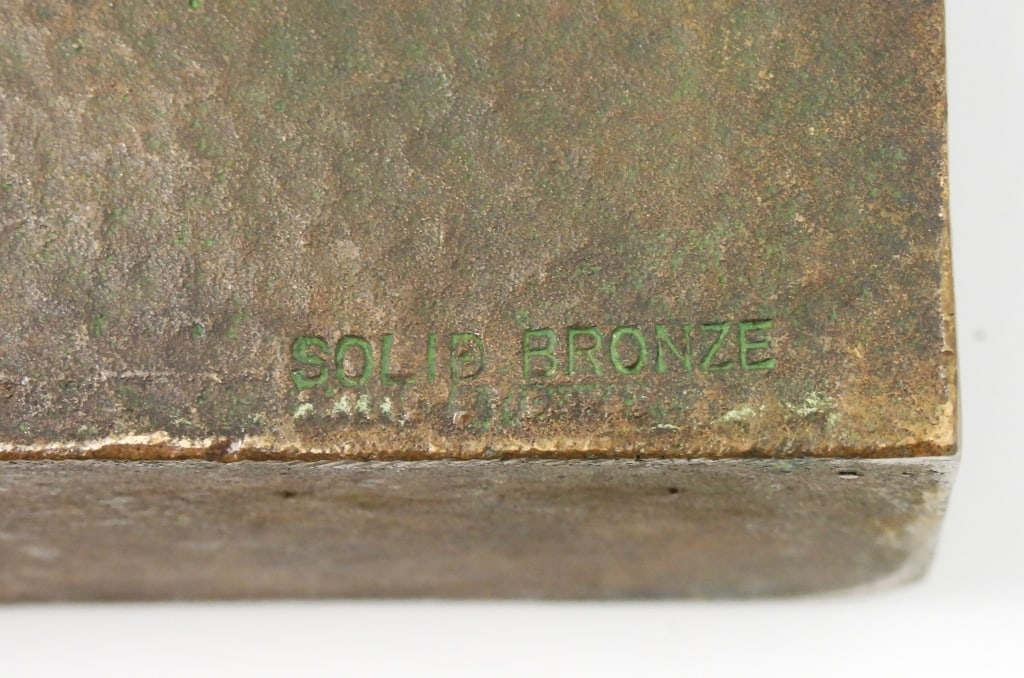 Pr. Bronze Buffalo Hunt Book Ends - 5