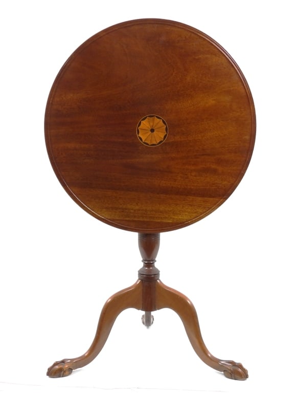 Bench Made Chippendale Style Tilt Top Table - 2