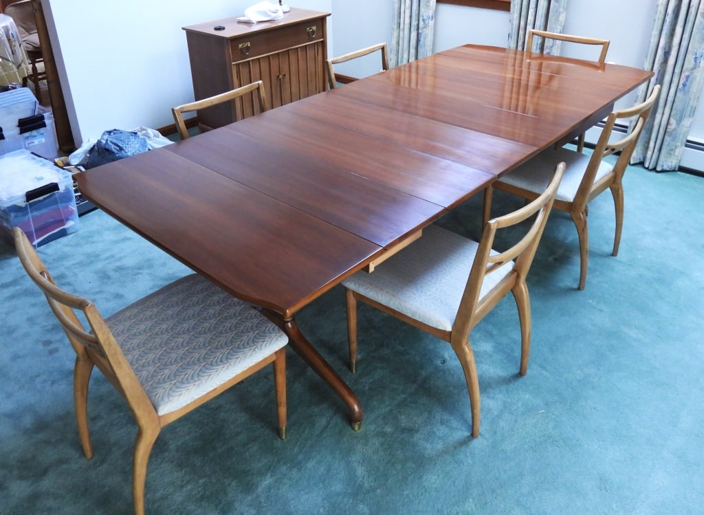MCM Extensole Multi Leaf Dining Table & Chairs - 2