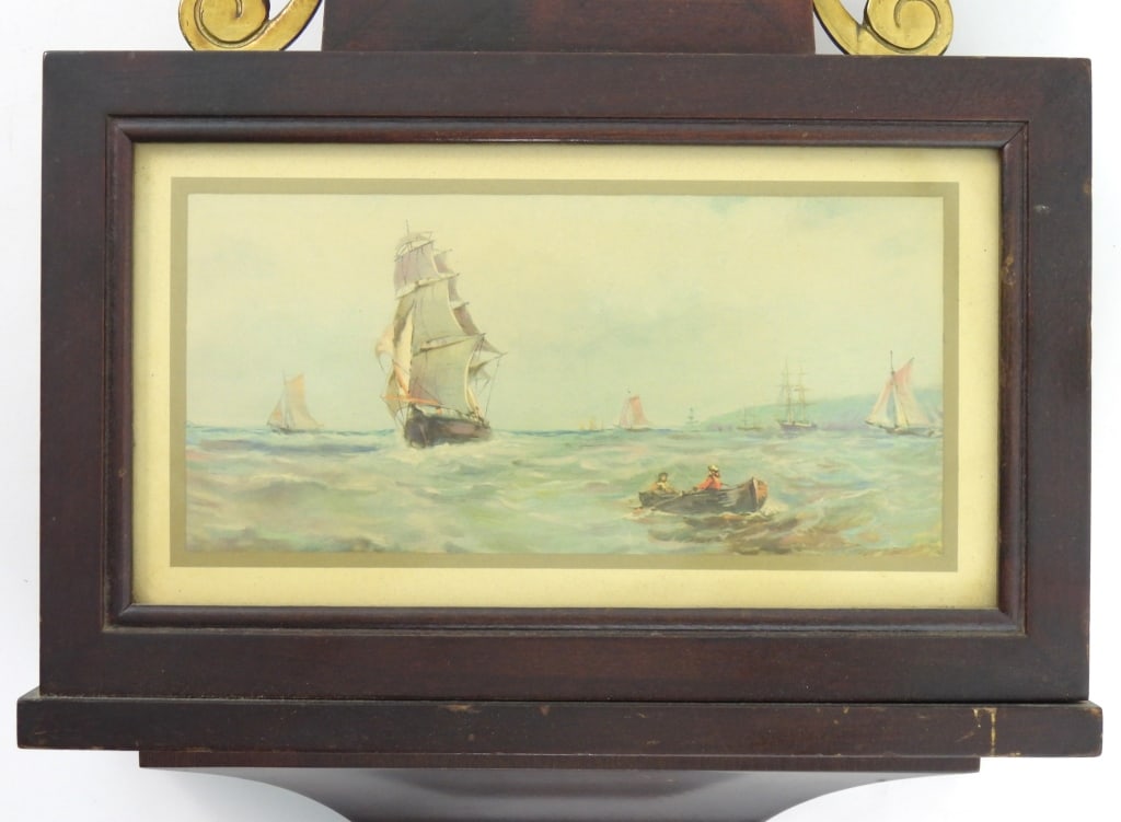 Nautical Scene New Haven Banjo Clock - 5