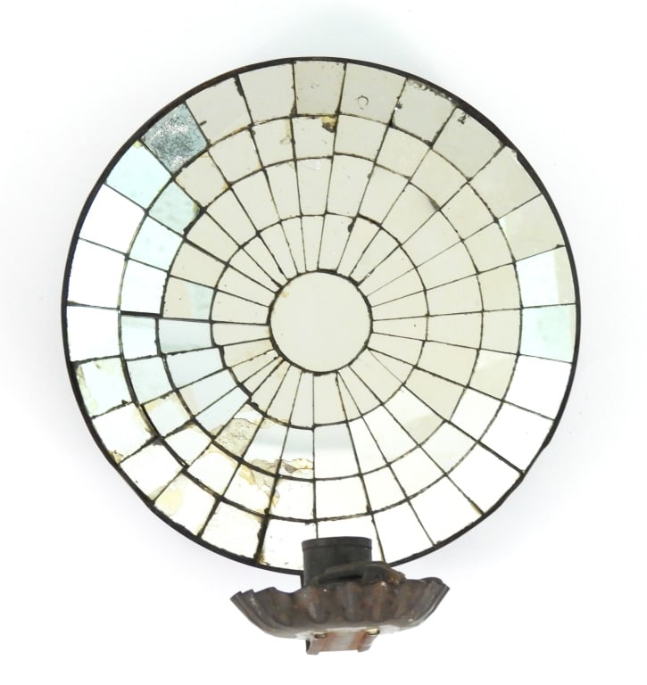 Antique PR. Sipder Web Pattern Mica Sconces - 3