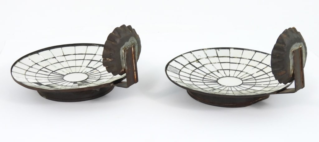 Antique PR. Sipder Web Pattern Mica Sconces - 4