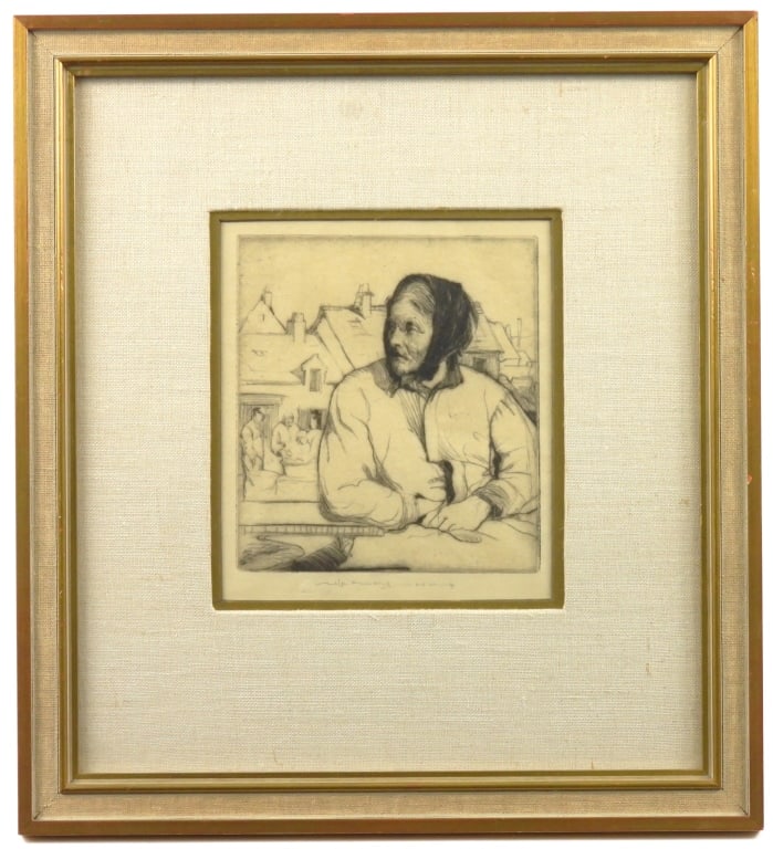 William Lee-Hankey "The Fish Wife" Etching Print (1 of 5)