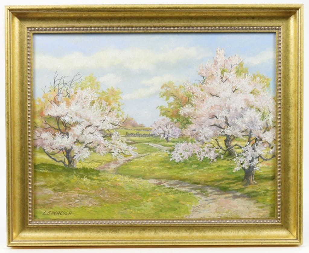 Signed Sinacola Oil On Canvas Landscape Painting (1 of 6)