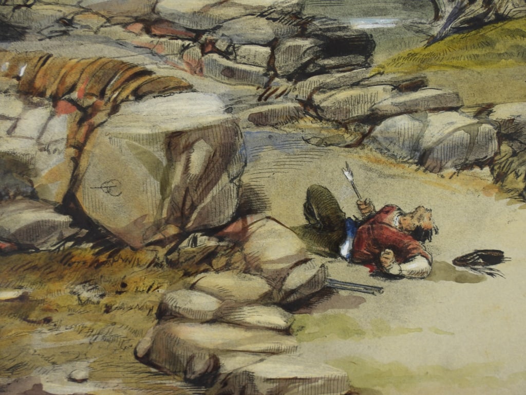 19thC Hand Colored Tinted Print - 6