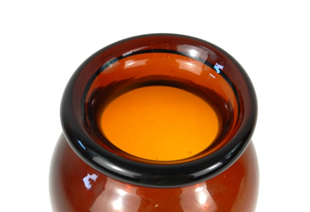 19th-C Large Rolled Lip Jar Bottle - 3