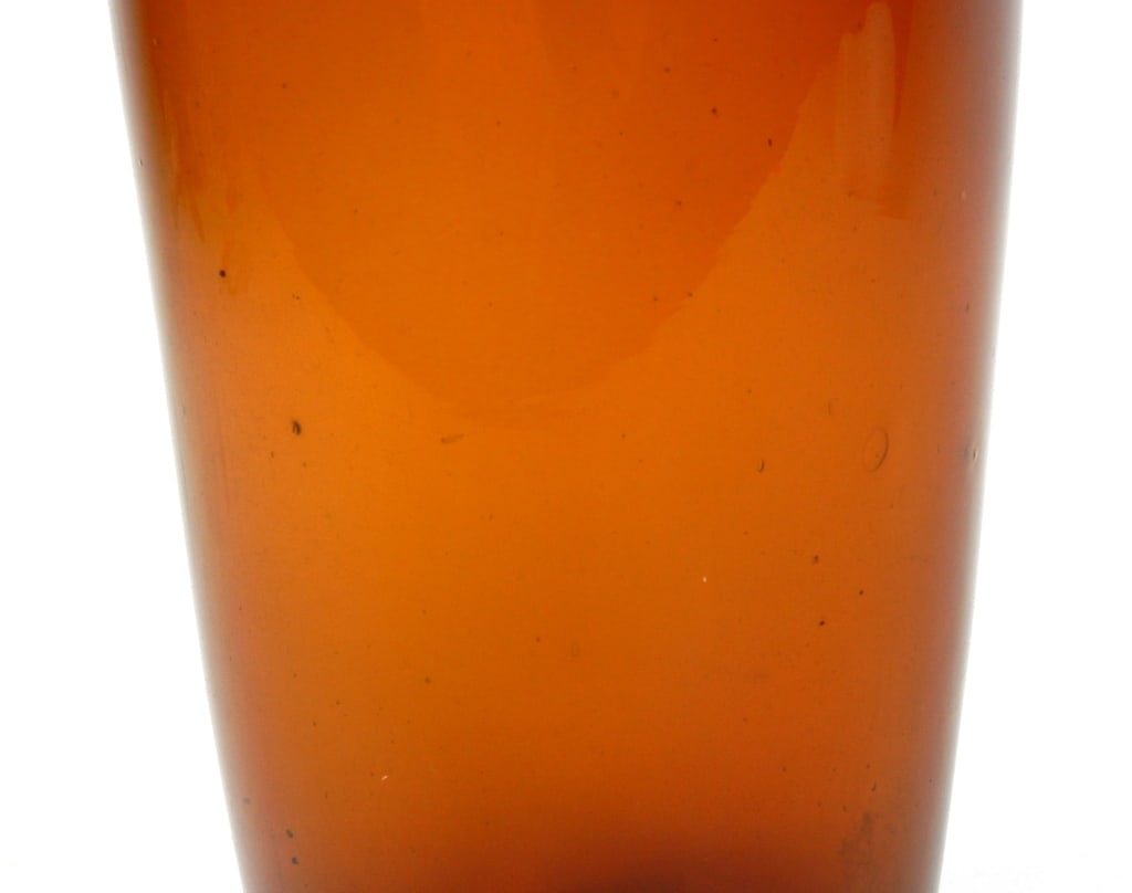 19th-C Large Rolled Lip Jar Bottle - 4