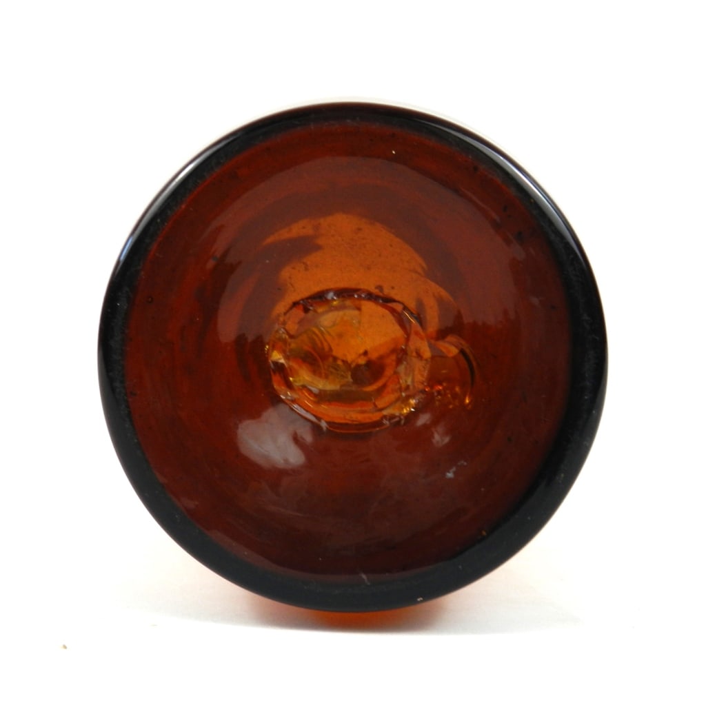 19th-C Large Rolled Lip Jar Bottle - 5