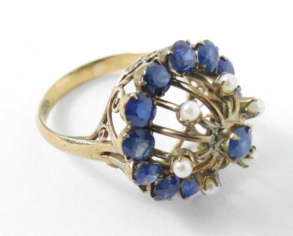 Womens Custom Made 14K Gold Ring - 4