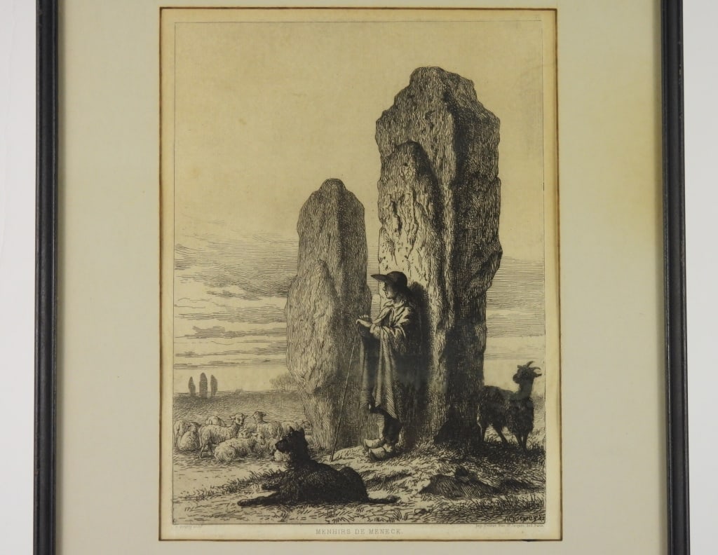 Armand Queyroy Shepherd Figure Etching - 2