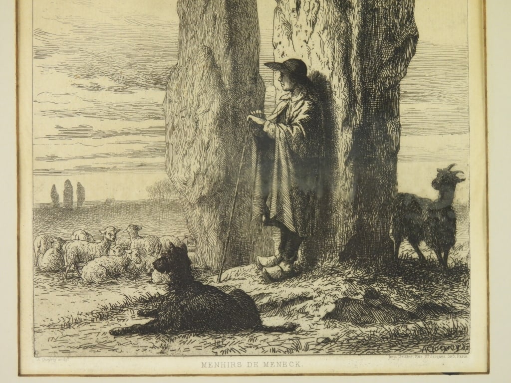 Armand Queyroy Shepherd Figure Etching - 3