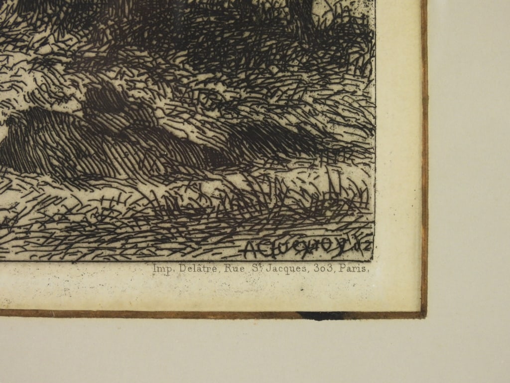 Armand Queyroy Shepherd Figure Etching - 4