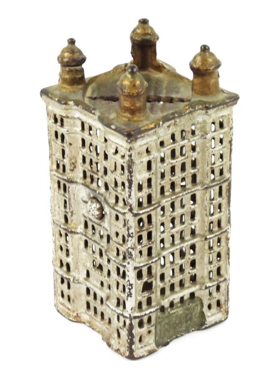 Two Cast Iron Sky Scraper Banks - 2