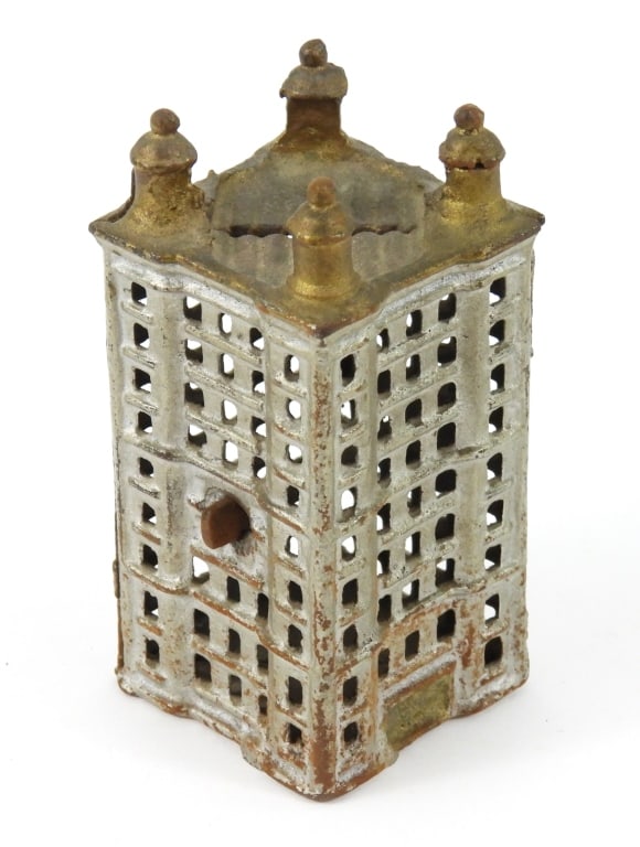Two Cast Iron Sky Scraper Banks - 5