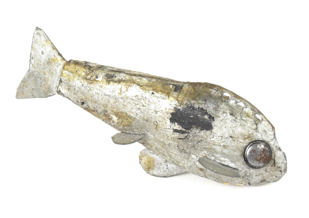 Antique Silver Color Fish Decoy - 2
