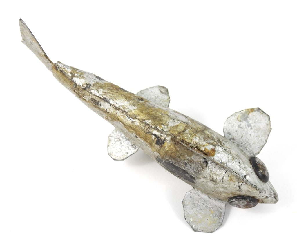 Antique Silver Color Fish Decoy - 3