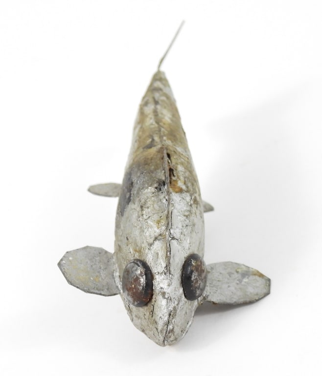 Antique Silver Color Fish Decoy - 4