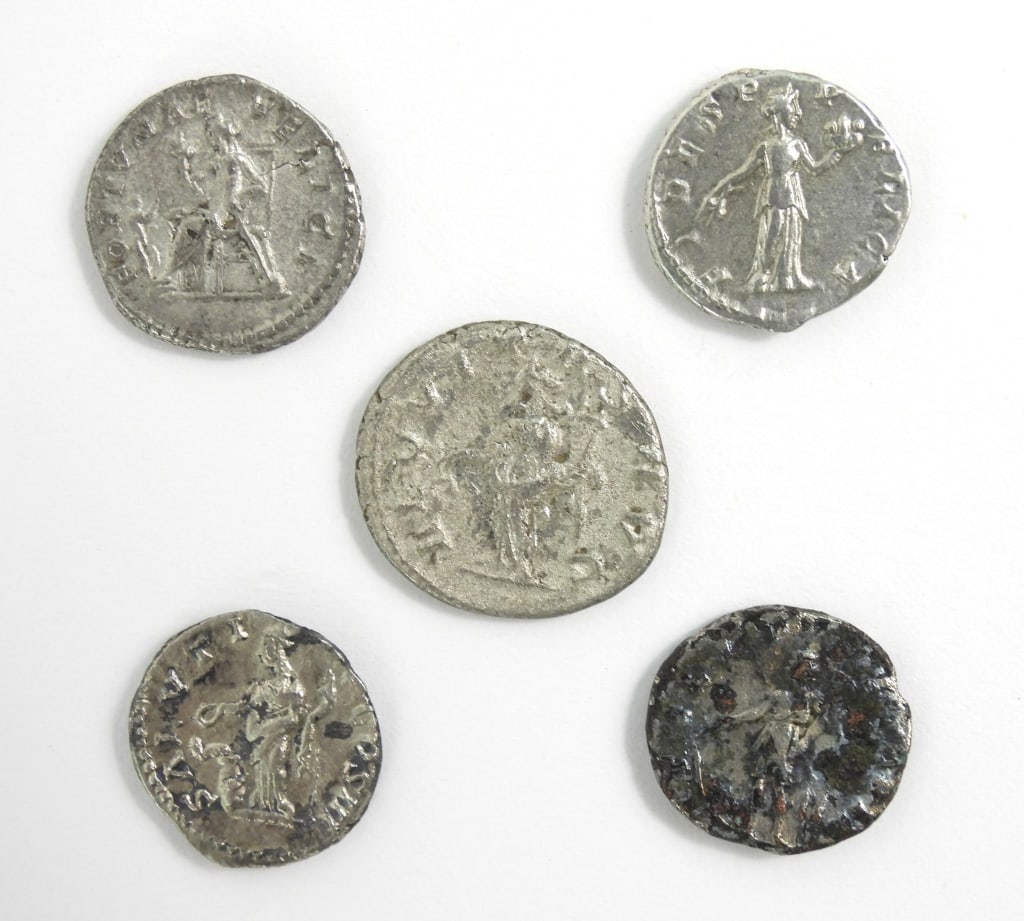 5 Silver Roman Denarius Coins - 2