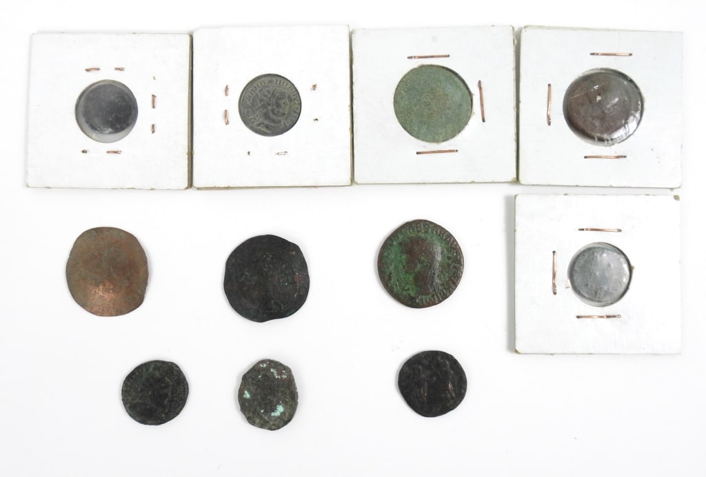 Mixed Group Of Ancient Coins.: Group of 11 mixed ancient coins.