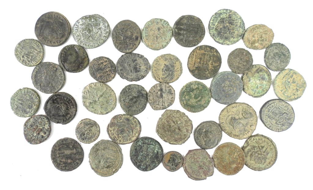 Group of Assorted Late Roman Bronze Coins (1 of 7)