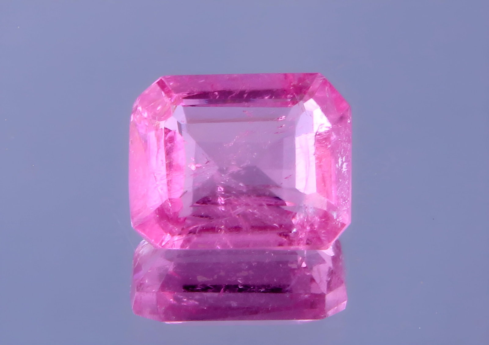 Marvellous " Natural Rubelite Tourmaline " 0.74 Cts Natural Tourmaline: Gemstone : Natural Rubelite Tourmaline Shape and Cut : Rectengular Cushion Cut Weight : 0.74 caratsMeasurements : 6x5 mm , Color : Pink, Transparency : Translucent Treatment : No Treatment Origin : Af