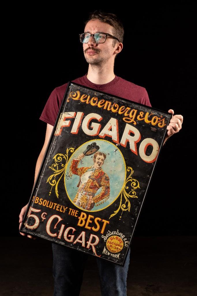 Late 19th Century Figaro Cigars Sign (1 of 8)