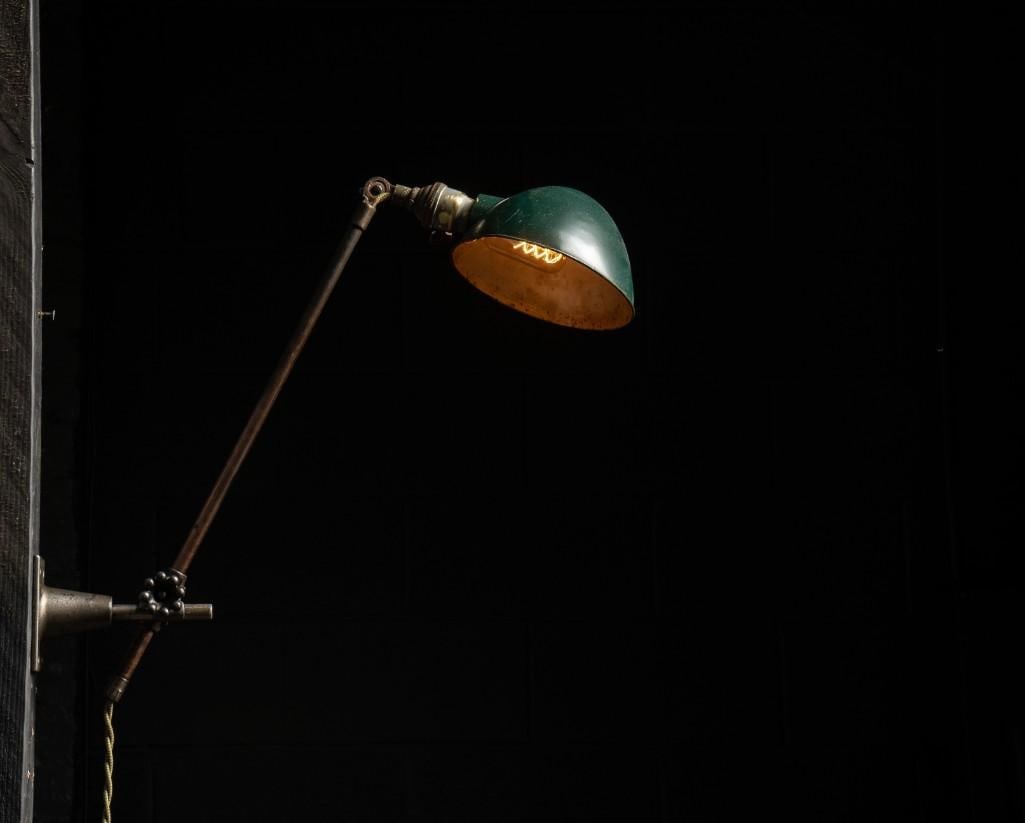 Antique Industrial Articulated OC White Lamp (1 of 10)