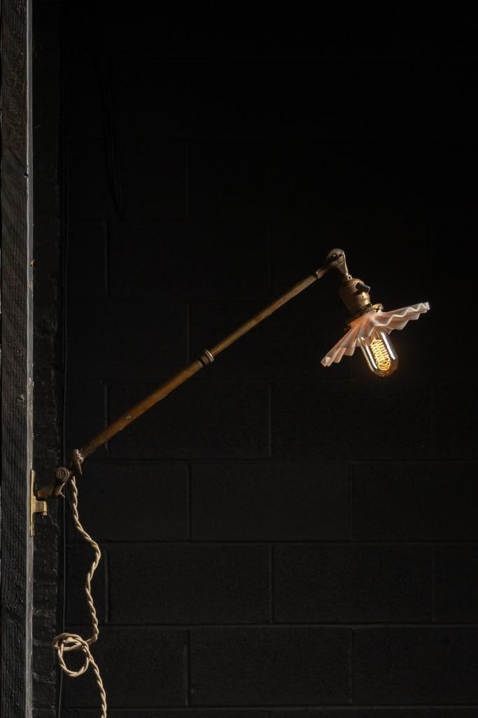 O.C. White Telescoping Lamp with Milk Glass Shade (1 of 8)