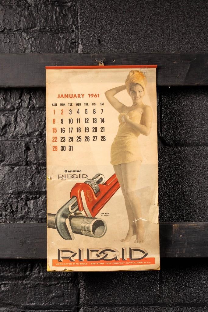 c. 1961 Rigid Novelty Pin Up Girls Calendar (1 of 7)