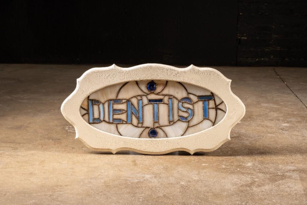 Stained Glass Dentist Advertising Trade Sign (1 of 2)