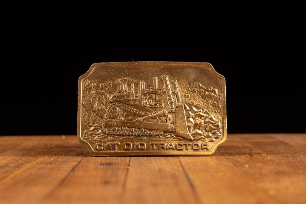 1982 Caterpillar D10 Brass Belt Buckle (1 of 6)