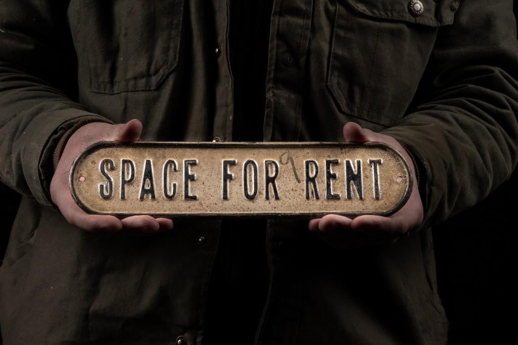 Vintage Space for Rent Embossed Tin Sign (1 of 4)